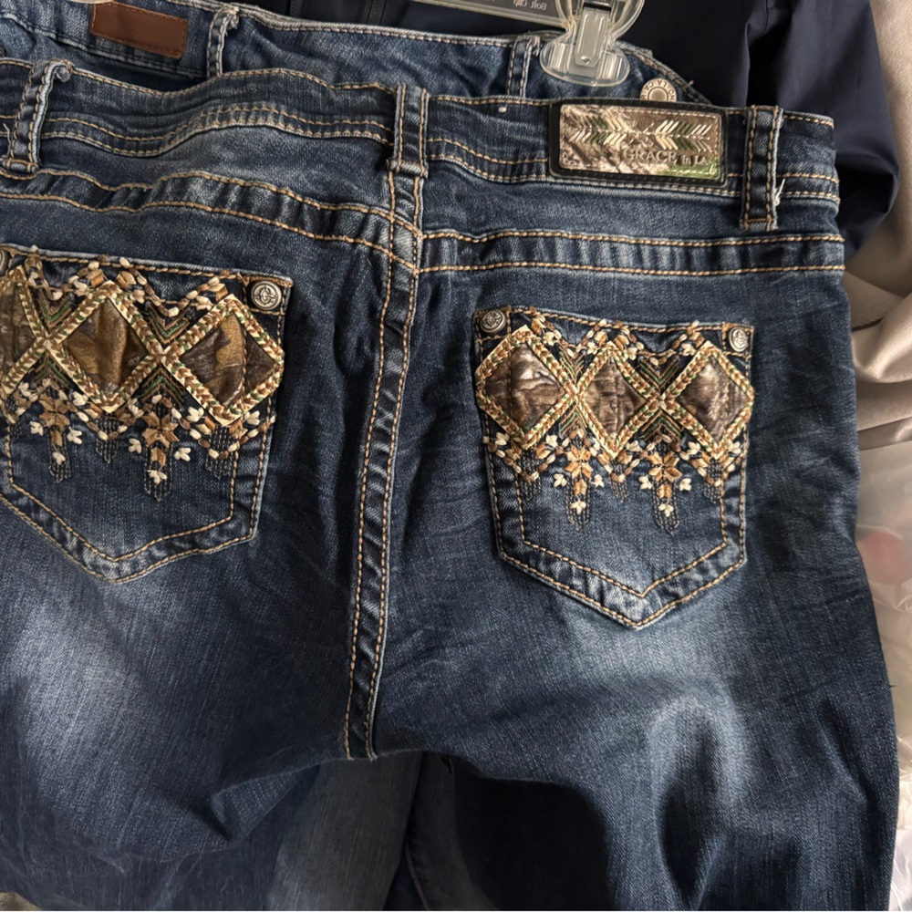 Grace Blue Embellished Women's Skinny Jeans
